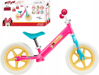 Sedem MINNIE MOUSE 12" balančný bicykel biela, modrá, ružová